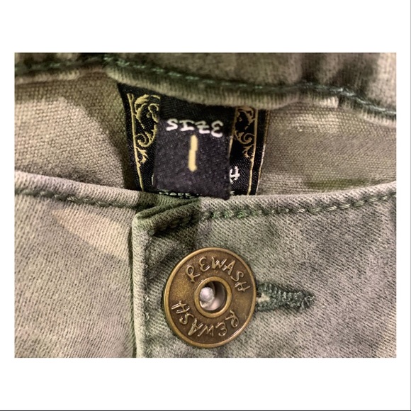 REWASH Jeans Camo-print Jeans Juniors Size 1 - Picture 6 of 16